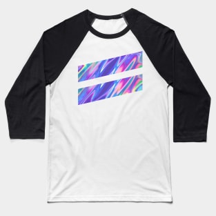 Double Slash, Abstract Colorful Geometric Graphic Design Baseball T-Shirt